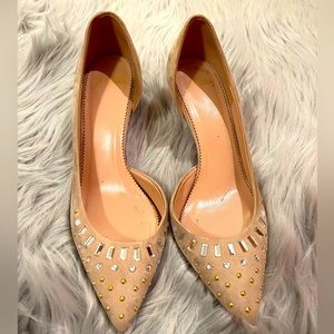 J Crew d’Orsay rhinestone 2.5” heel pumps.
